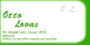 otto lovas business card